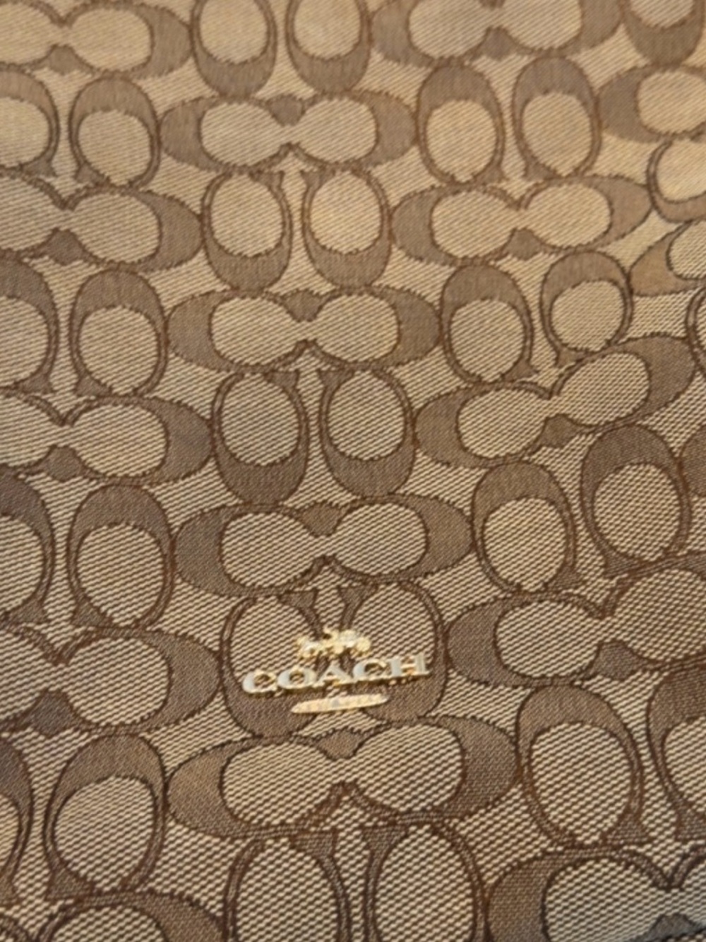 Coach Brown Signature Canvas Crossbody with Dark Leather Trim - Picture 9 of 16